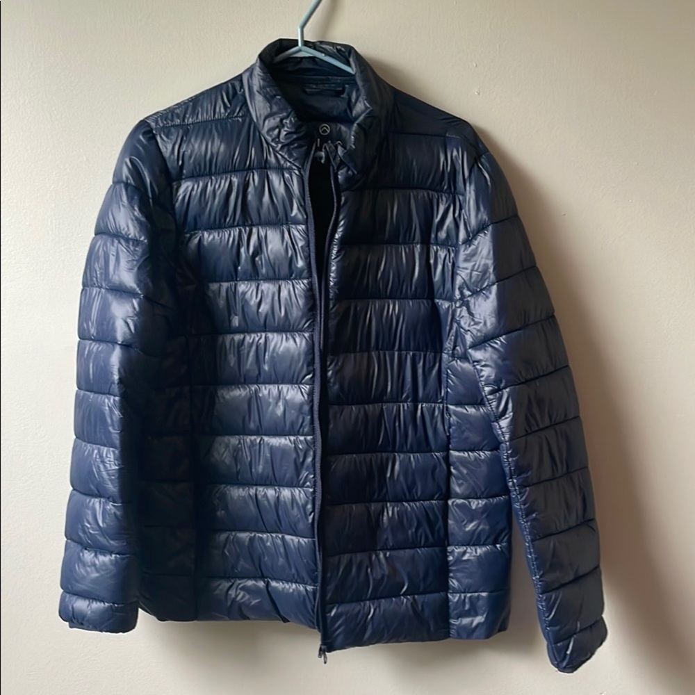 Suzy Shier Blue Quilted Puffer Jacket